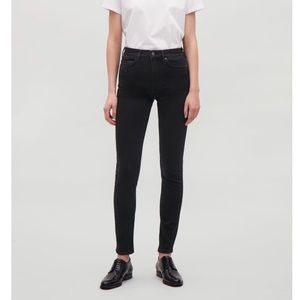 COS mid rise super skinny black jeans